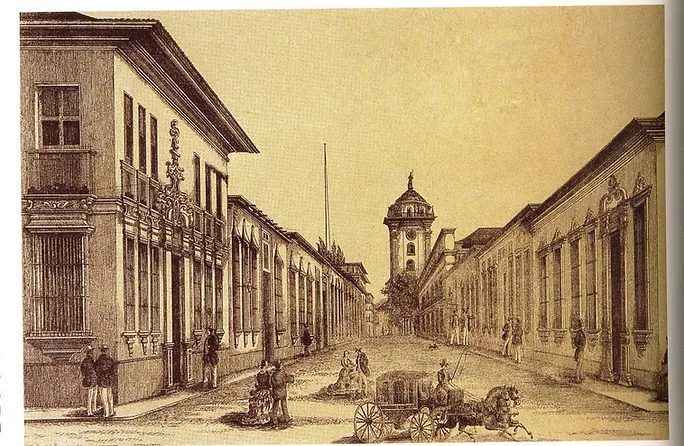 Para las fiestas del Centenario de nacimiento de Simón de Bolívar, en 1883, una de las disposiciones del gobierno fue que todos los edificios de Caracas debían tener, para el 24 de julio, las fachadas pintadas.