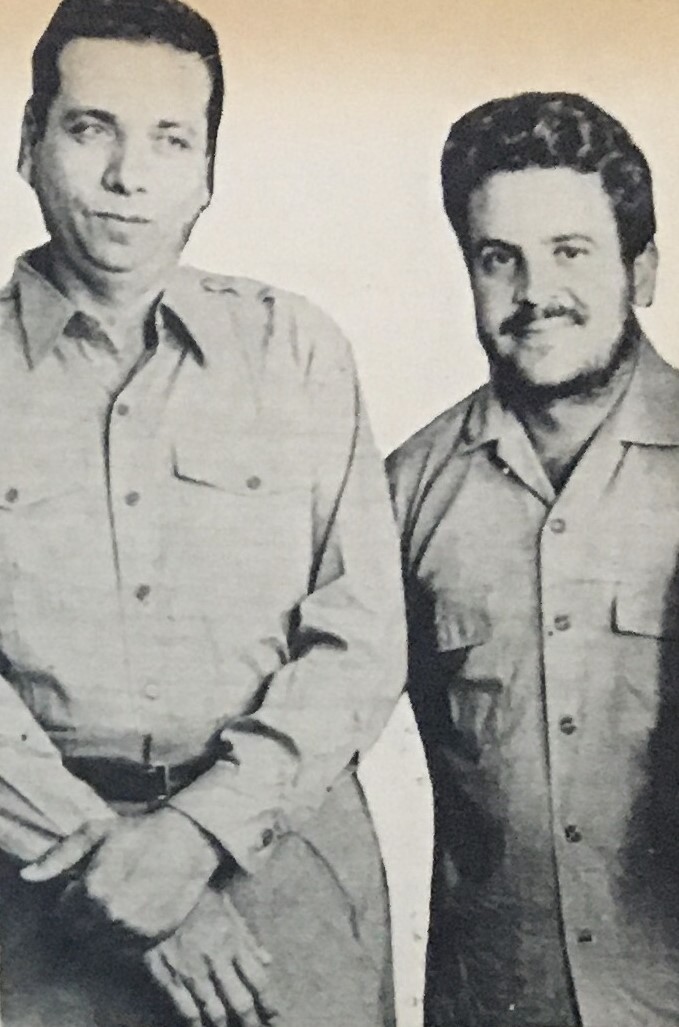 Dos de los evadidos, el mayor Manuel Azuaje Ortega (izq.) y el doctor Germán Lairet, quien luego sería ministro del Trabajo durante el segundo gobierno de Carlos Andrés Pérez