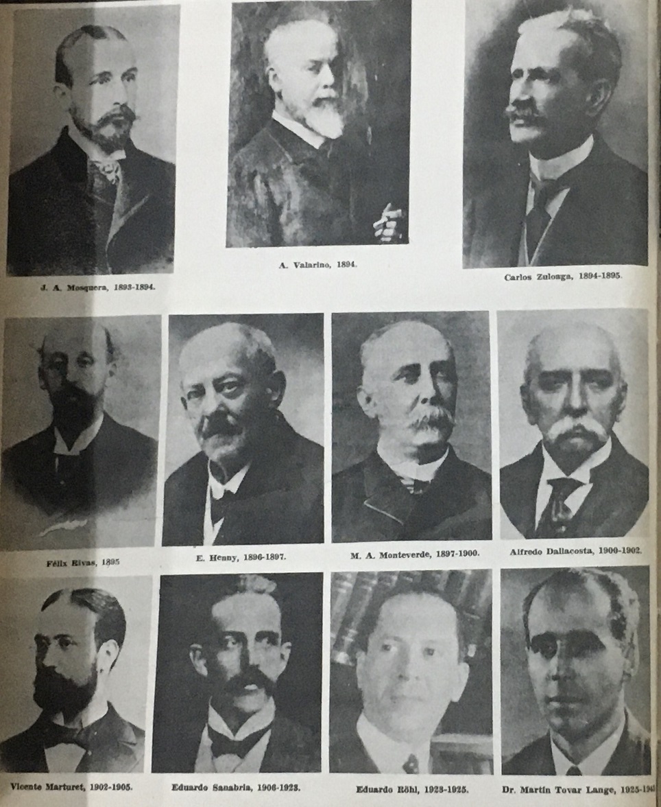 Primeros presidentes de la Cervecera Nacional/Cervecería Caracas (1893-1943).